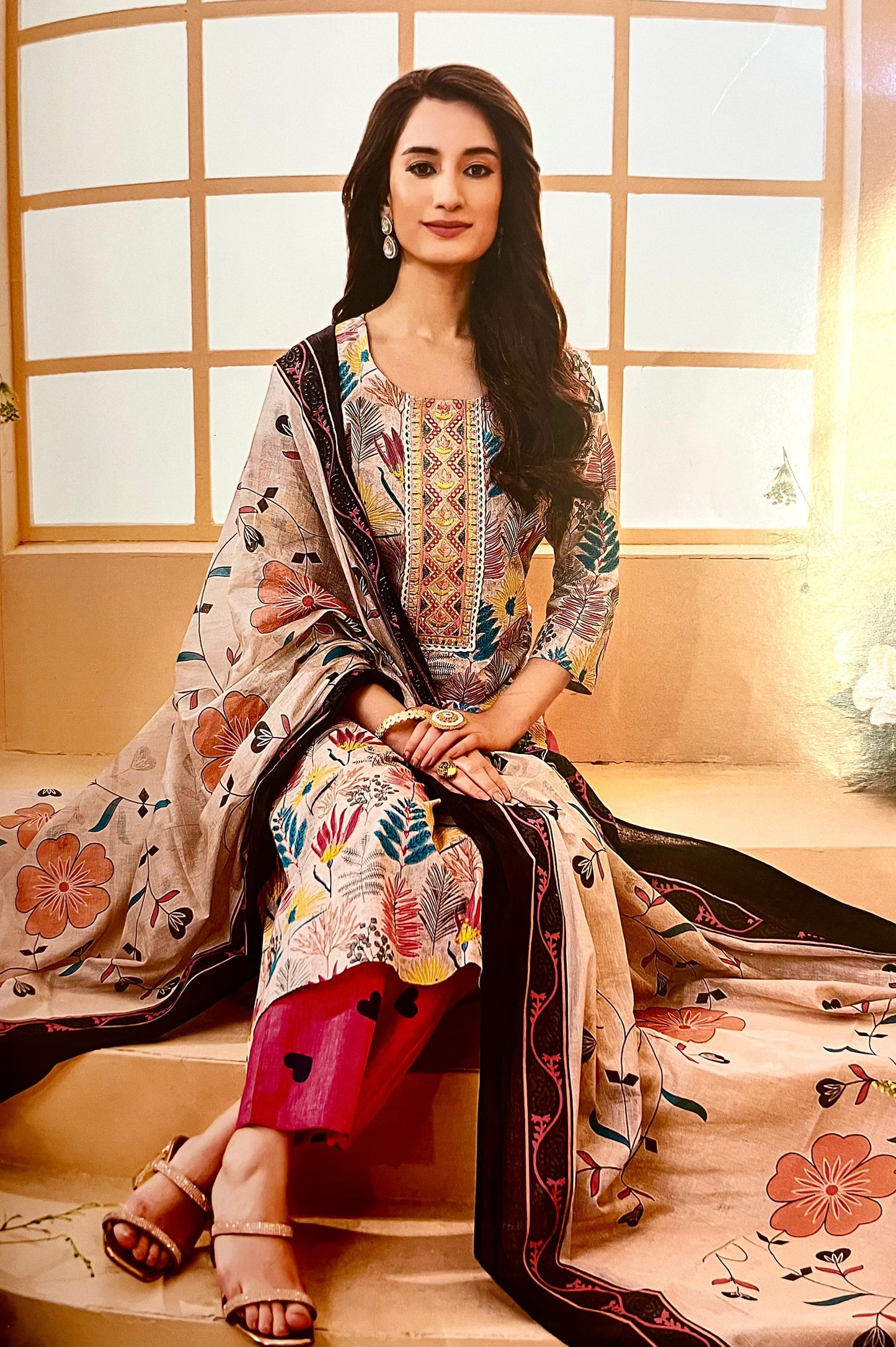 Elegant Embroidery Dupatta Suit | High Quality