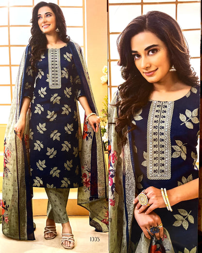 Dupatta Suit Set Embroidery | High Quality Cotton fabric