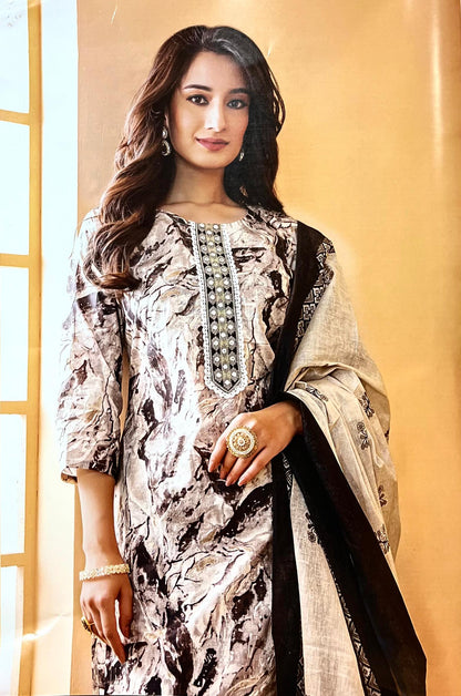 Elegant Embroidery Dupatta Suit | High Quality