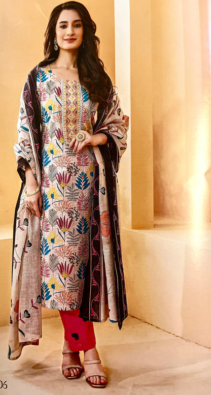 Elegant Embroidery Dupatta Suit | High Quality