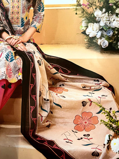 Elegant Embroidery Dupatta Suit | High Quality