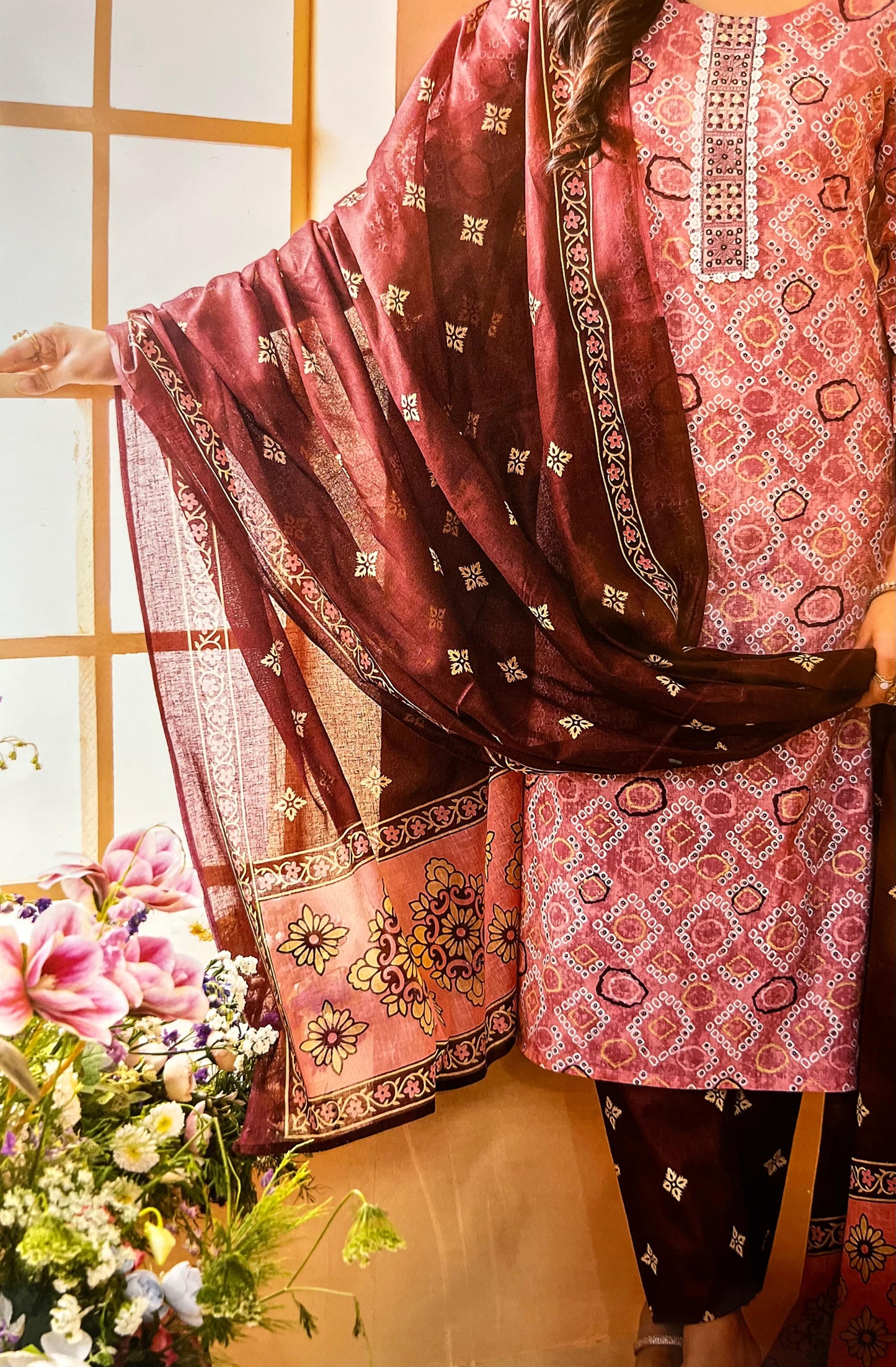 Royal multi-color Embroidery Dupatta Suit | High Quality